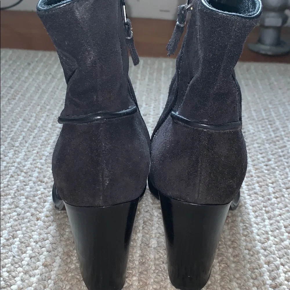 rag & bone Black Suede Ankle Booties